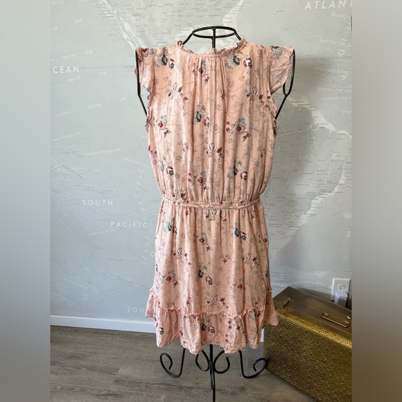 New Ann Taylor LOFT pink clip dot floral dress 16 Plus - Picture 3 of 6